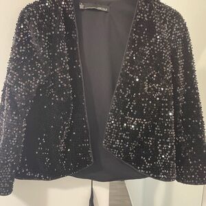 Chetta B Black Sequin Blazer